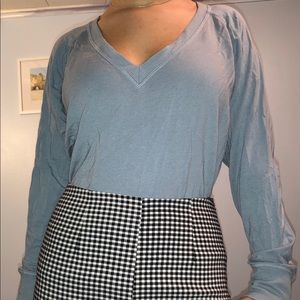 Blue long sleeve v neck sweater/shirt.
